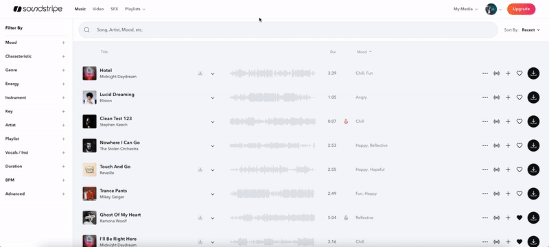 learn how to download multiple songs at once from Soundstripe