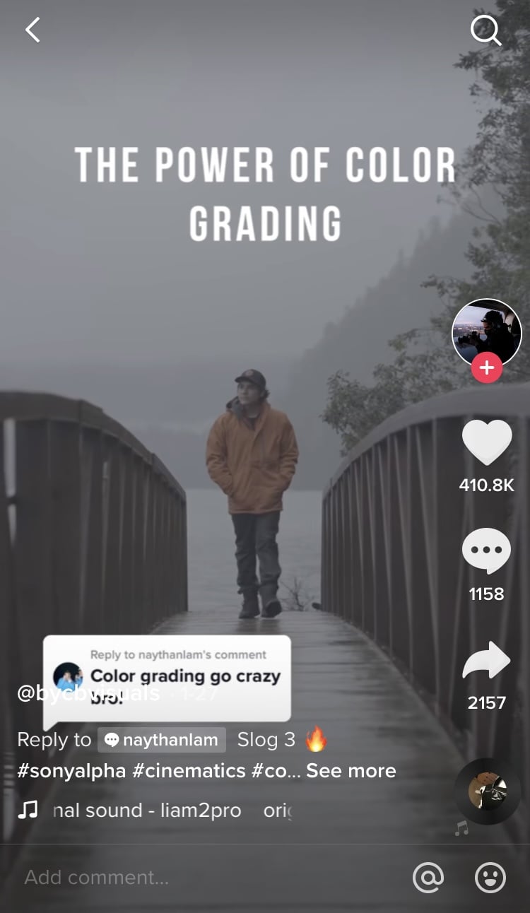 TikTok editing example