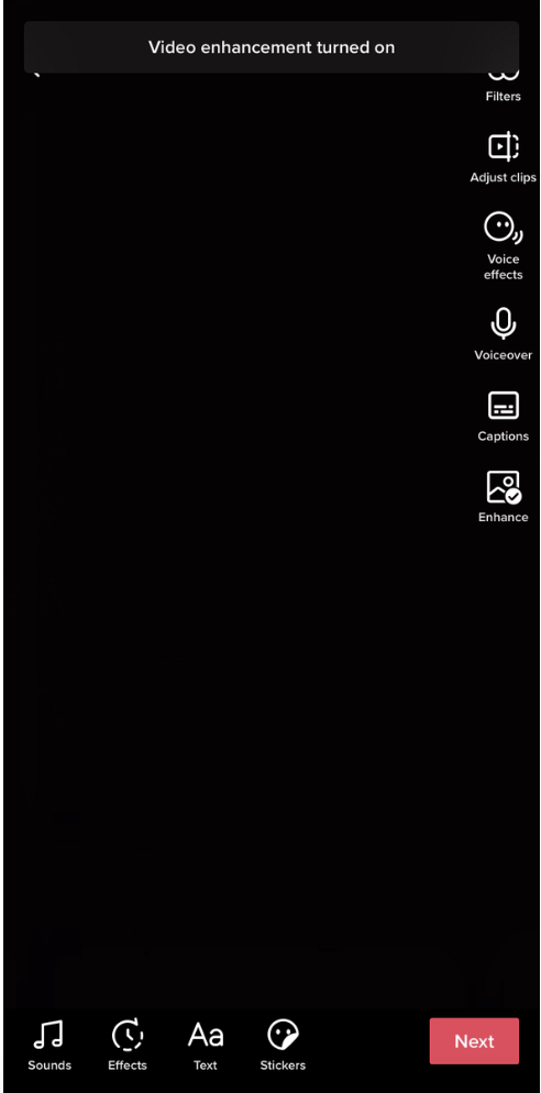 TikTok video enhancement